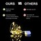 20 Pack Fairy Lights Battery Operated,3.3ft 20 LED Silver Wire Warm White Firefly Waterproof Mini Led String Lights for Party Crafts Wedding Decor